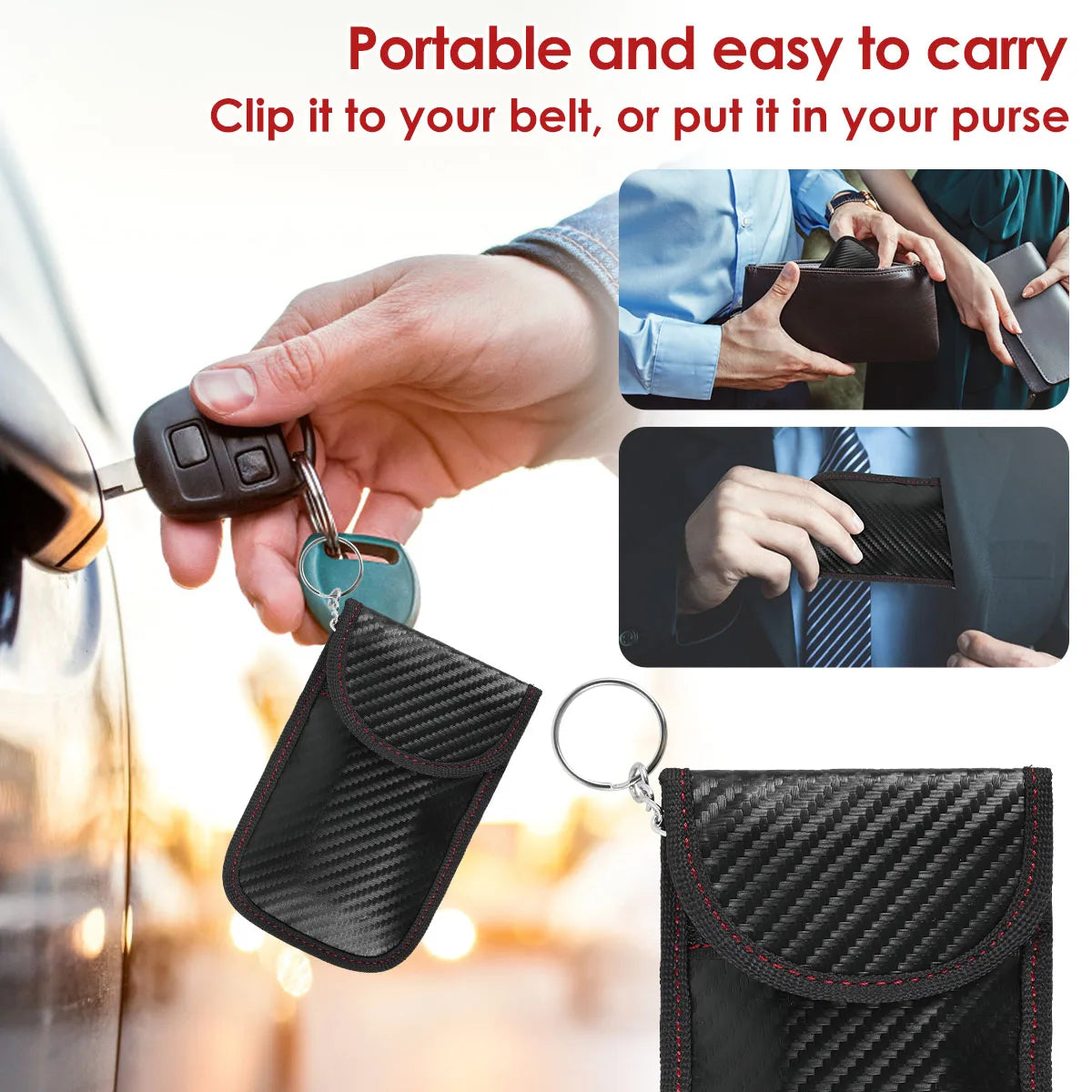 Faraday Car Key Signal Blocking Pouch