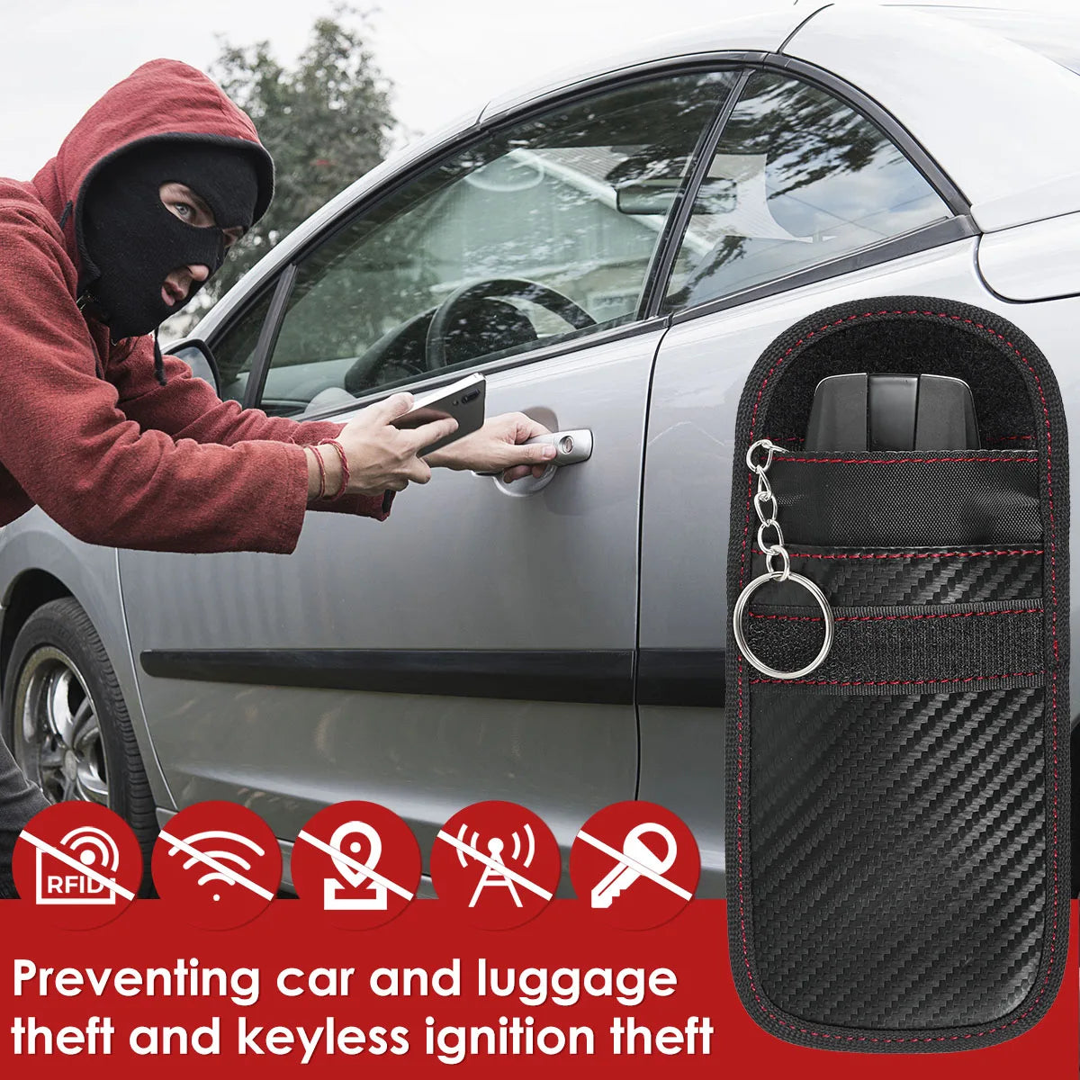 Faraday Car Key Signal Blocking Pouch