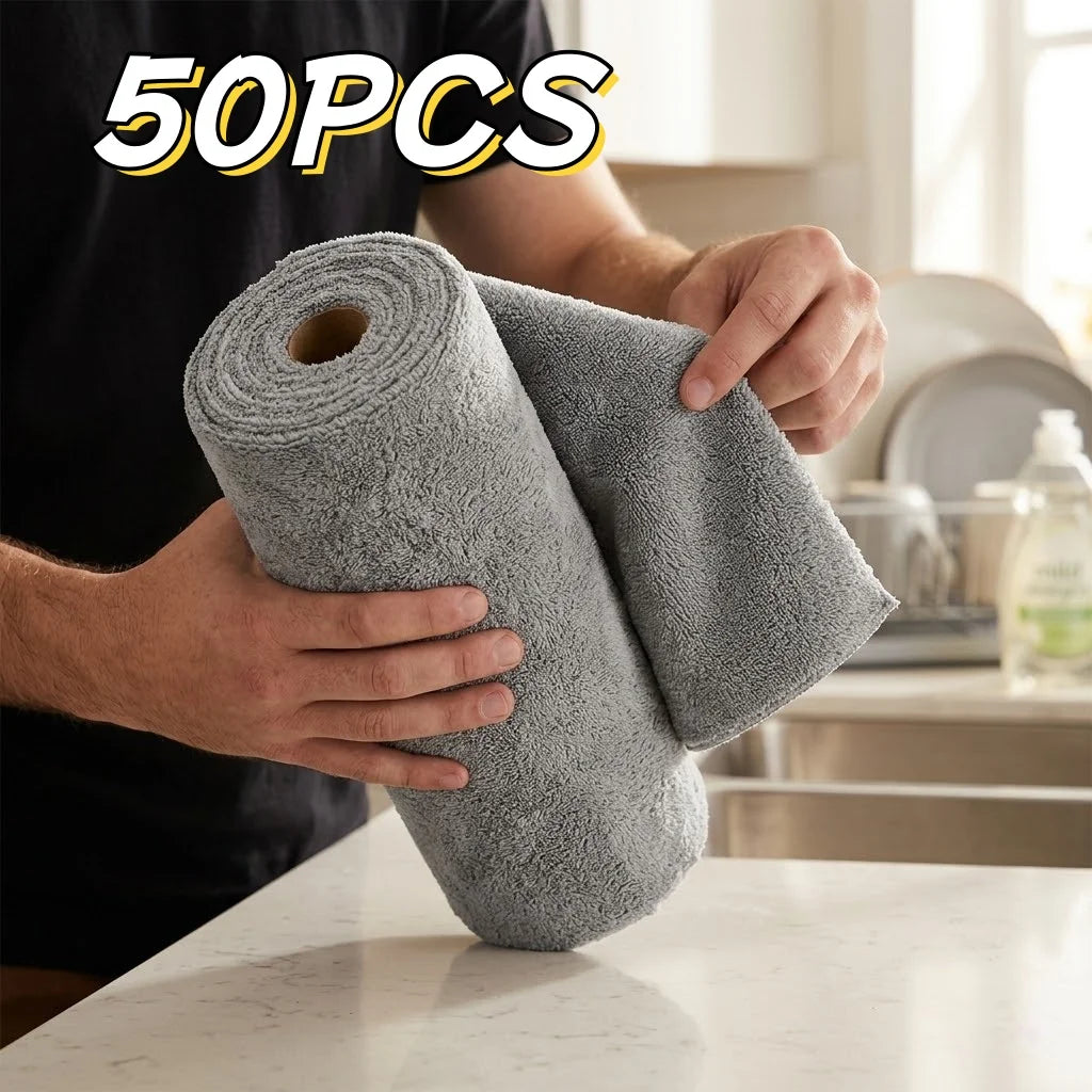 50-Piece Microfibre Car Cleaning Cloths
