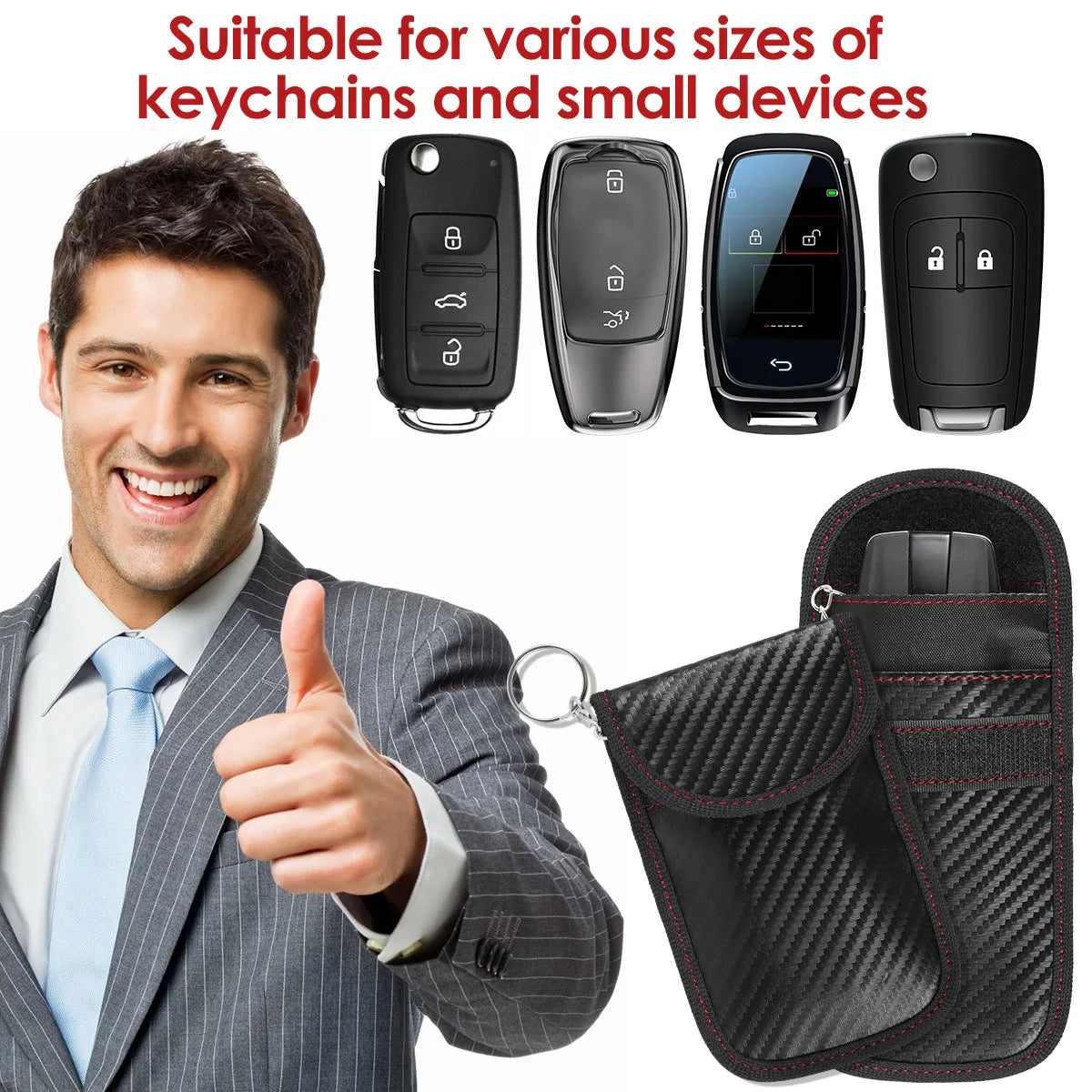 Faraday Car Key Signal Blocking Pouch