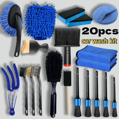 20-Piece Car Cleaning Brush Kit