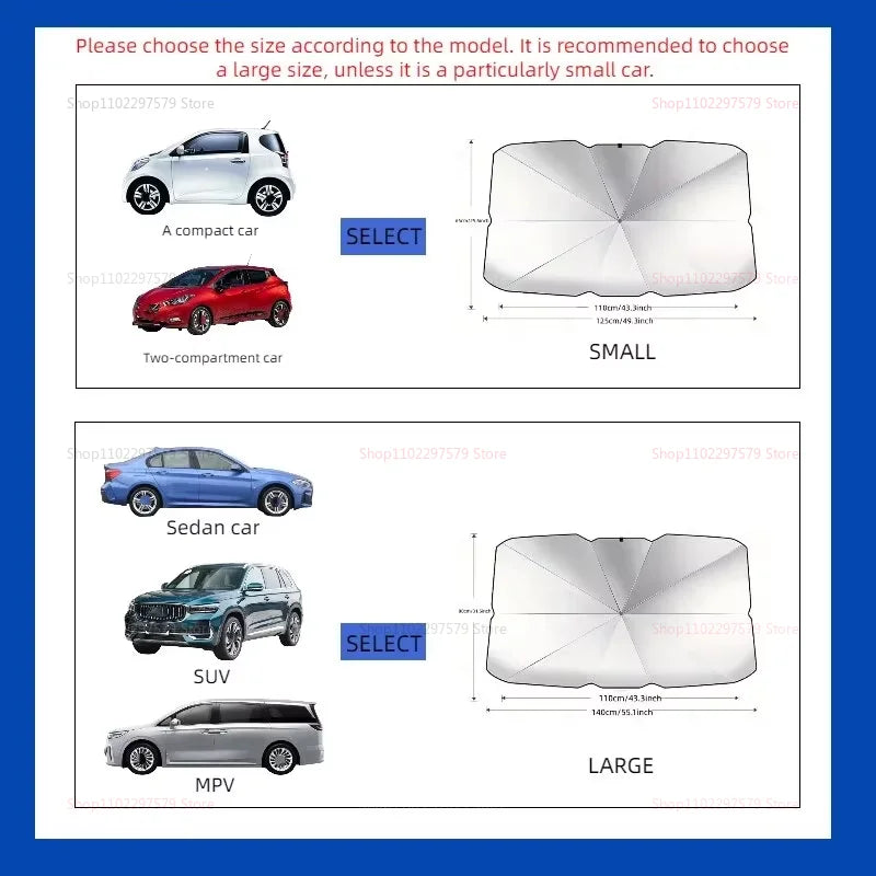 Portable Car Windshield Sun Shade