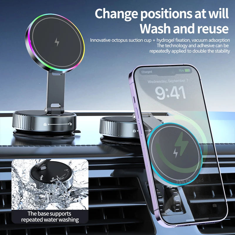 15W Magnetic Wireless Car Phone Holder